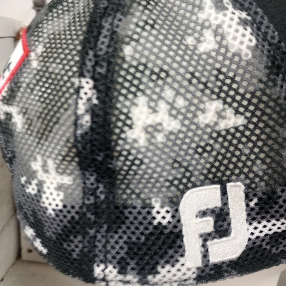 Titleist Pro V1 Footjoy Logo Mesh Black Snapback Hat Cap Men's One Size Fits Mos - Picture 7 of 10